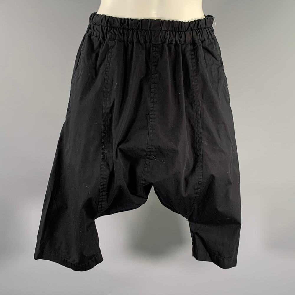 COMME des GARCONS Size S Black Cotton Drop crotch Shorts
